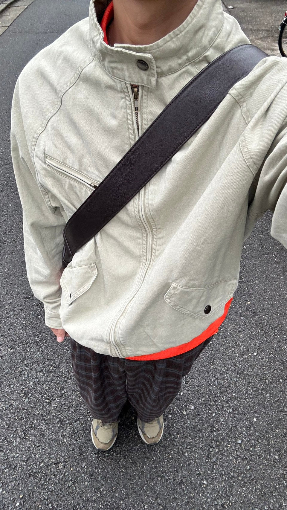 ウォッシュド加工ハリントンジャケット SK004