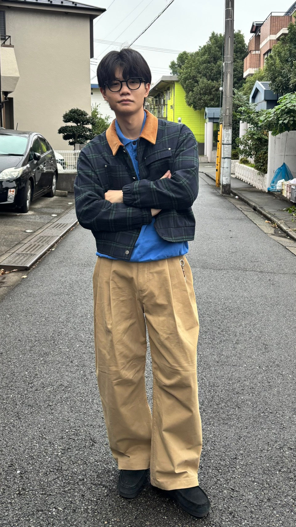 コーデュロイ襟ショートアウター SK005