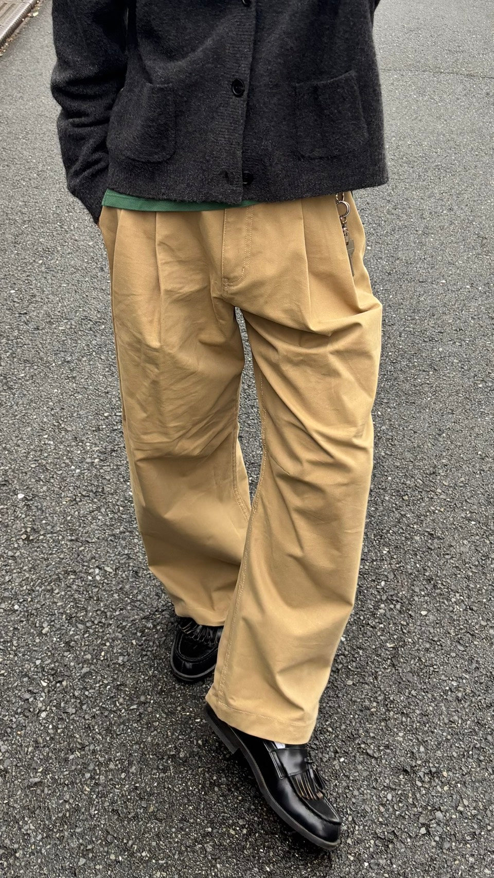 タック入りワイドカーブパンツ SK006