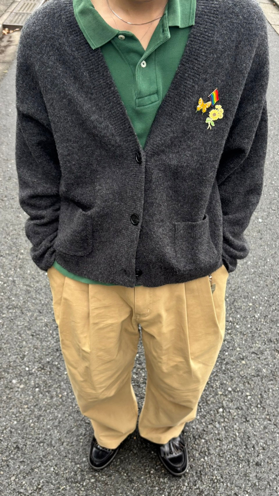 タック入りワイドカーブパンツ SK006