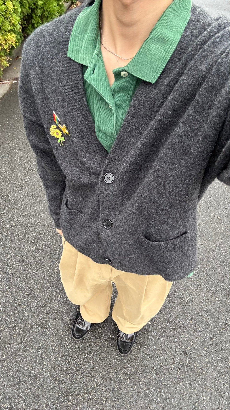 タック入りワイドカーブパンツ SK006