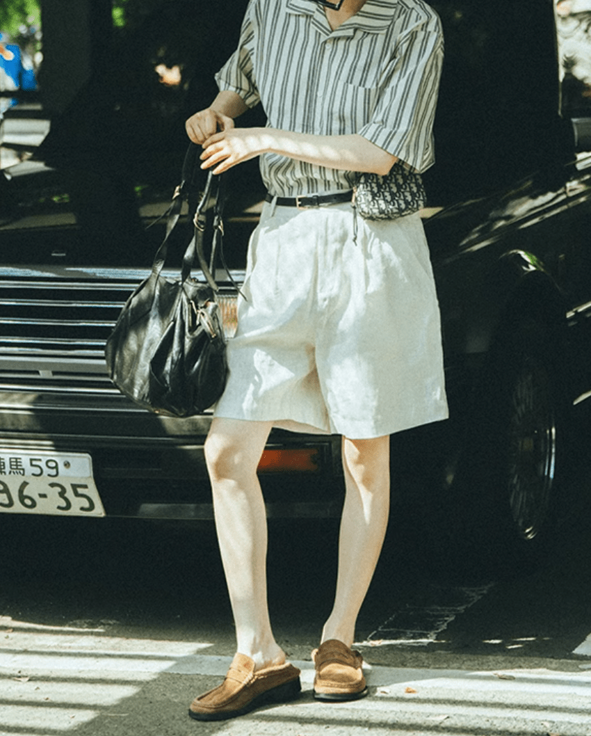 リネンブレンド ストライプシャツ / Linen cotton striped shirt N5402 - メンズファッション通販 NNine(ナイン)
