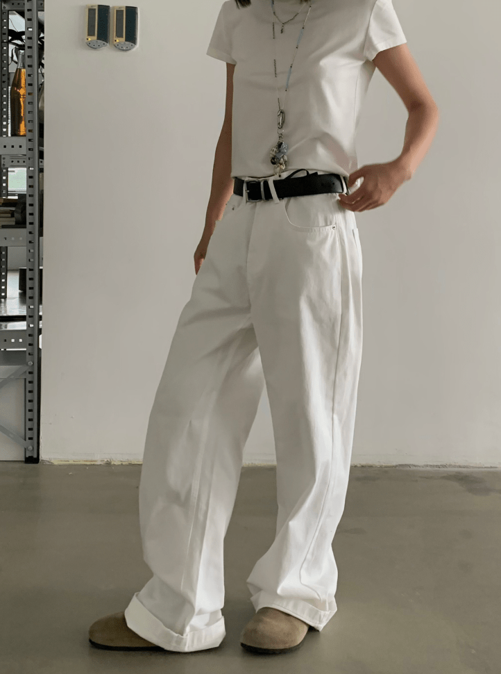 ベーシック・ワイドストレートデニム N5668 - ファッション通販NNine(ナイン)