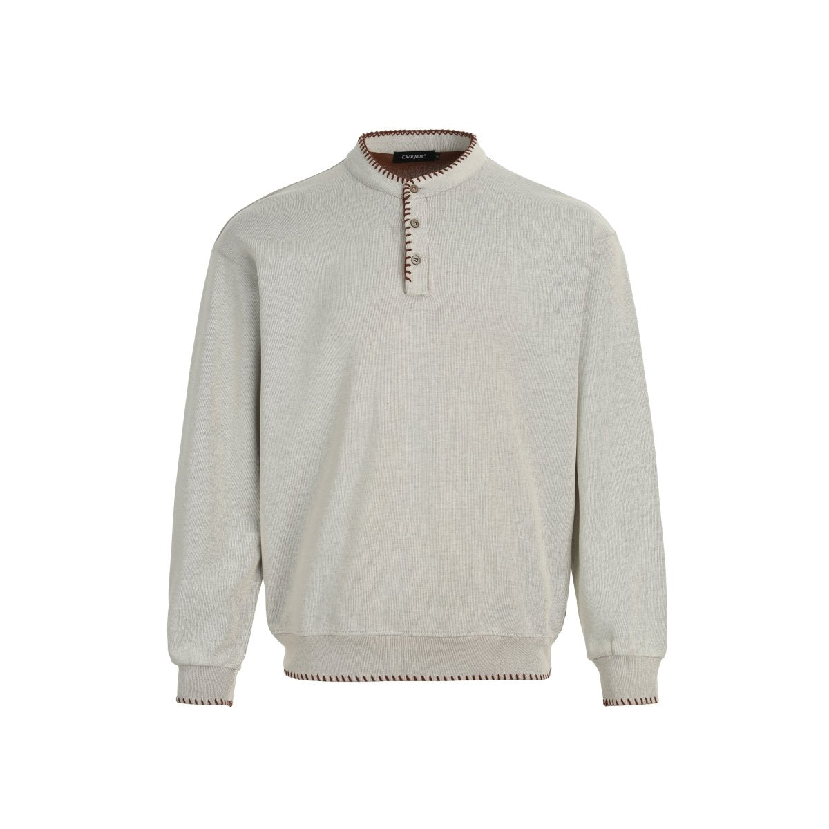 ハンドステッチ・ヘンリーネックニット N5765 - ファッション通販NNine(ナイン)