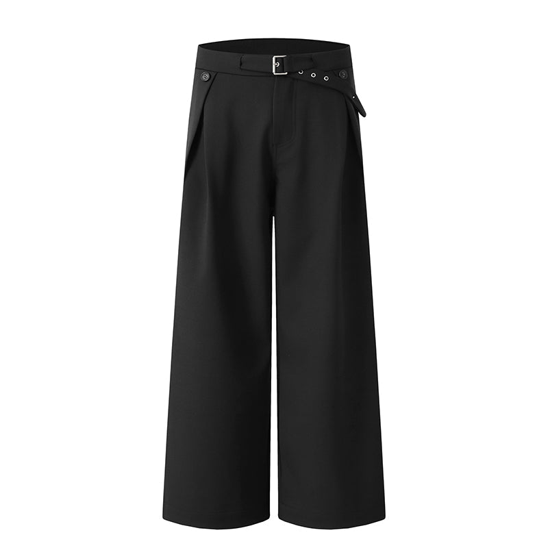 アシンメトリーベルト・ツータックワイドスラックス N5769 - ファッション通販NNine(ナイン)
