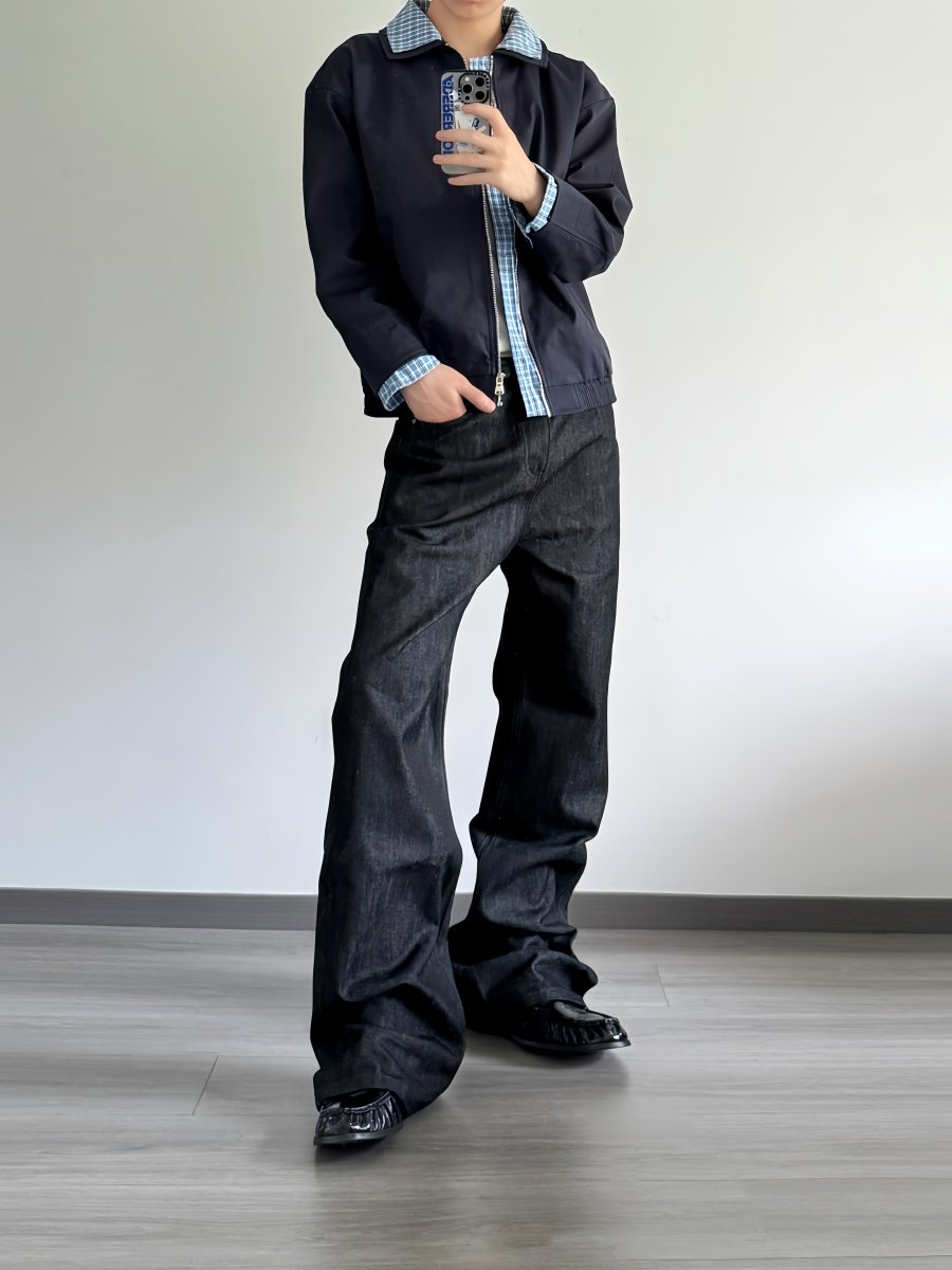 プラッド・ドッキングカラー・ハリントンジャケット N6145 - ファッション通販NNine(ナイン)