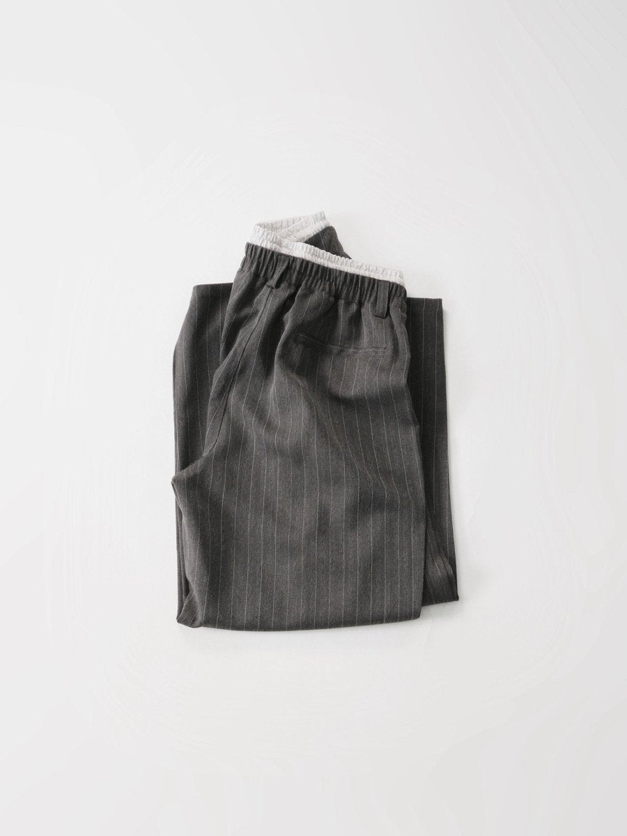 ダブルウエストストライプワイドスラックス N6747 - ファッション通販NNine(ナイン)