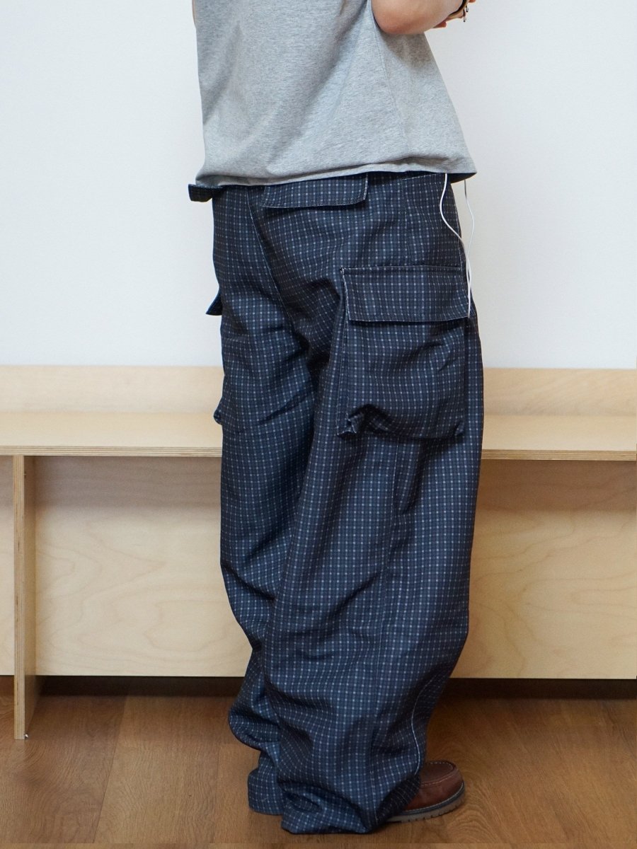 ドットチェックパラシュートカーゴパンツ N6781 - ファッション通販NNine(ナイン)