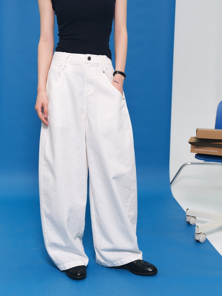 コクーンシルエットワイドデニムパンツ N7279 - ファッション通販NNine(ナイン)