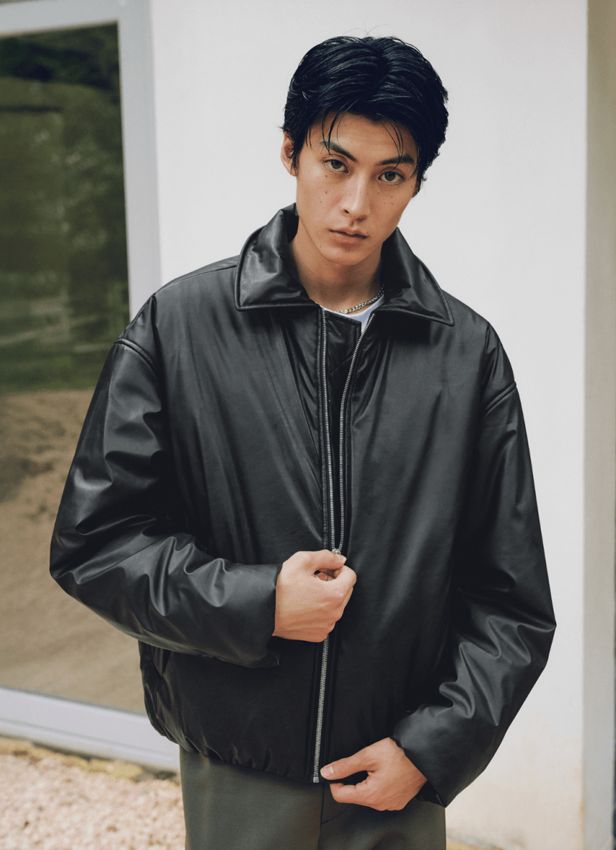 PrimaLoft® Gold・PUレザー・パデッドブルゾン N6100 - ファッション通販NNine(ナイン)