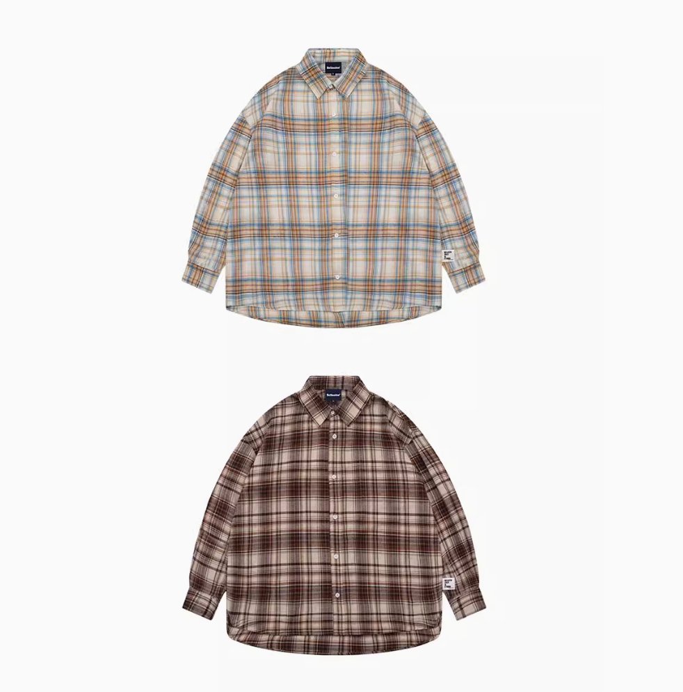 retro check long sleeve shirt / レトロチェックロングスリーブシャツ N4210 - NNine