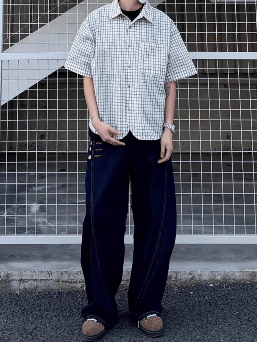 Retro Check Shirt N5545 - ファッション通販NNine(ナイン)