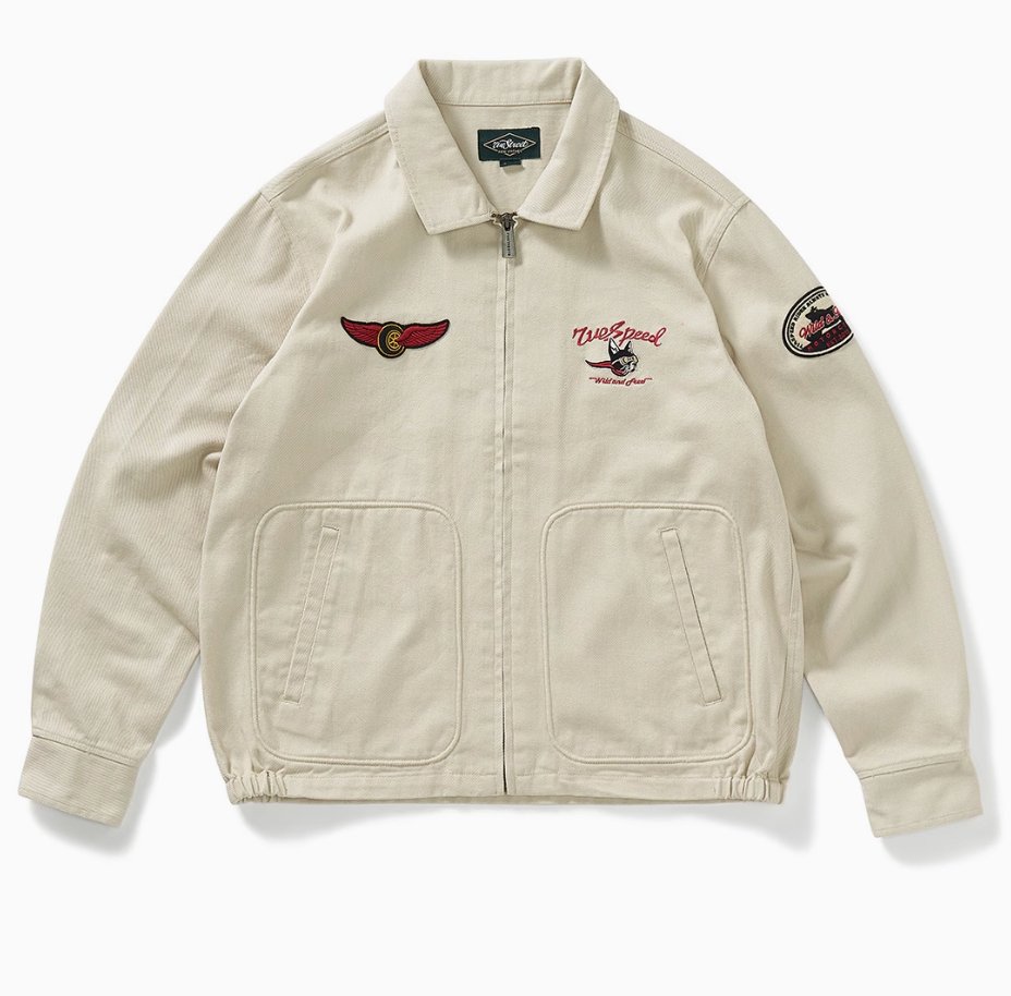 retro embroidery coach jacket N4373 - NNine