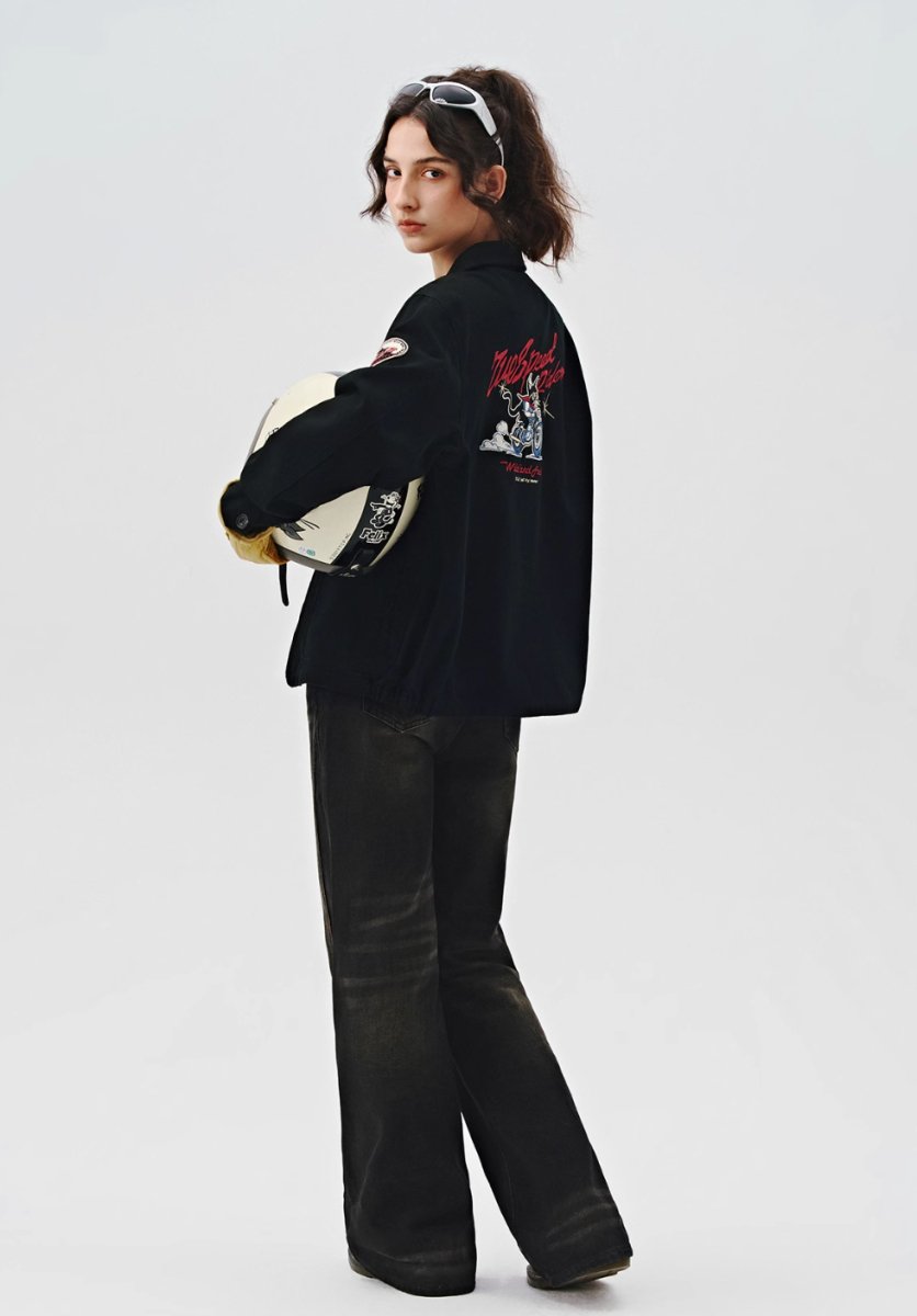 retro embroidery coach jacket N4373 - NNine