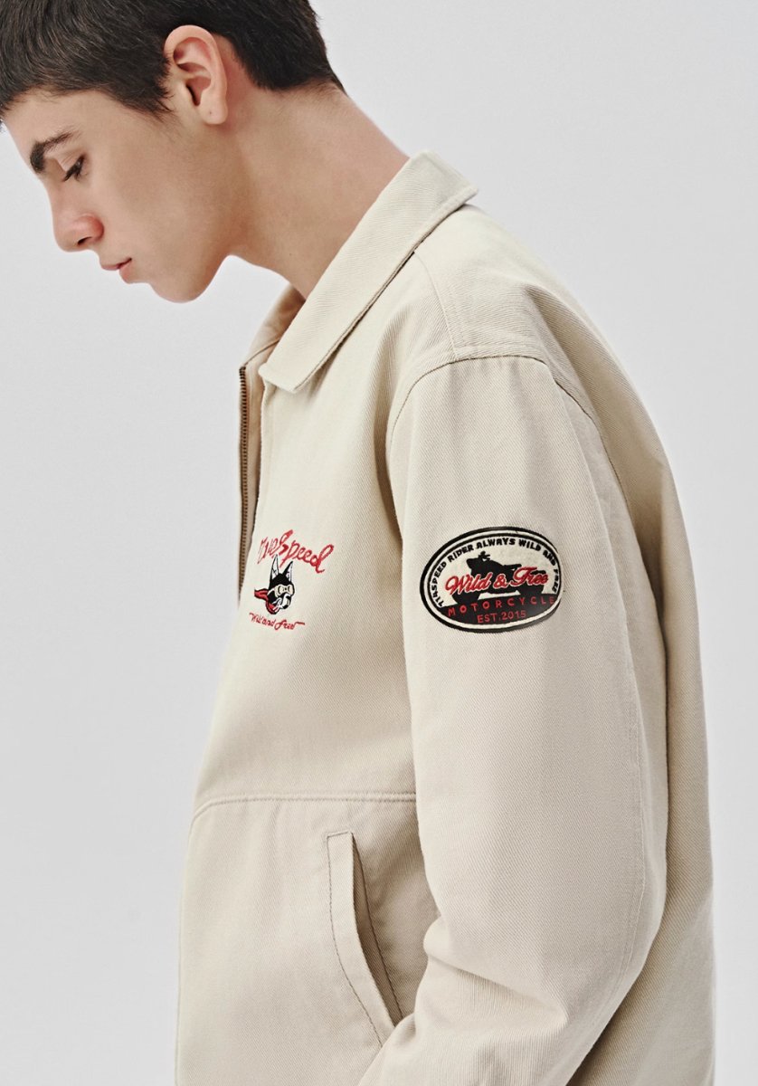 retro embroidery coach jacket N4373 - NNine