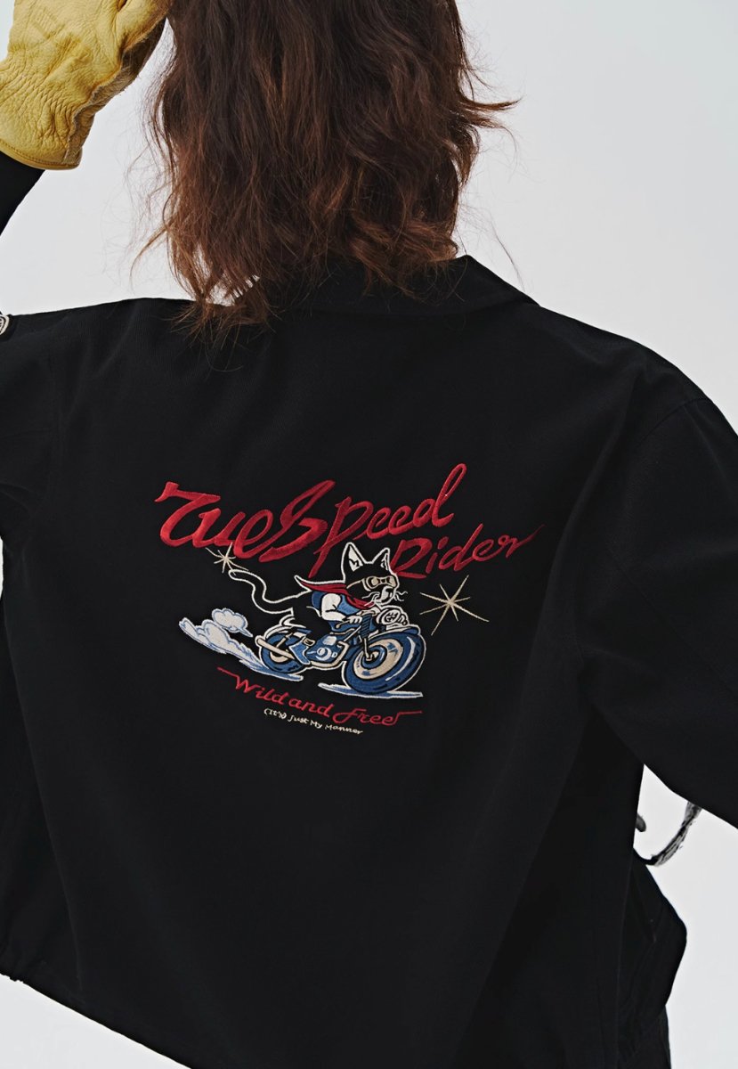 retro embroidery coach jacket N4373 - NNine