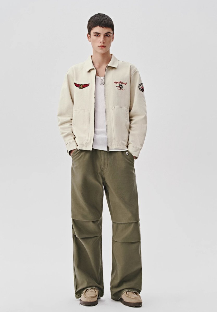 retro embroidery coach jacket N4373 - NNine