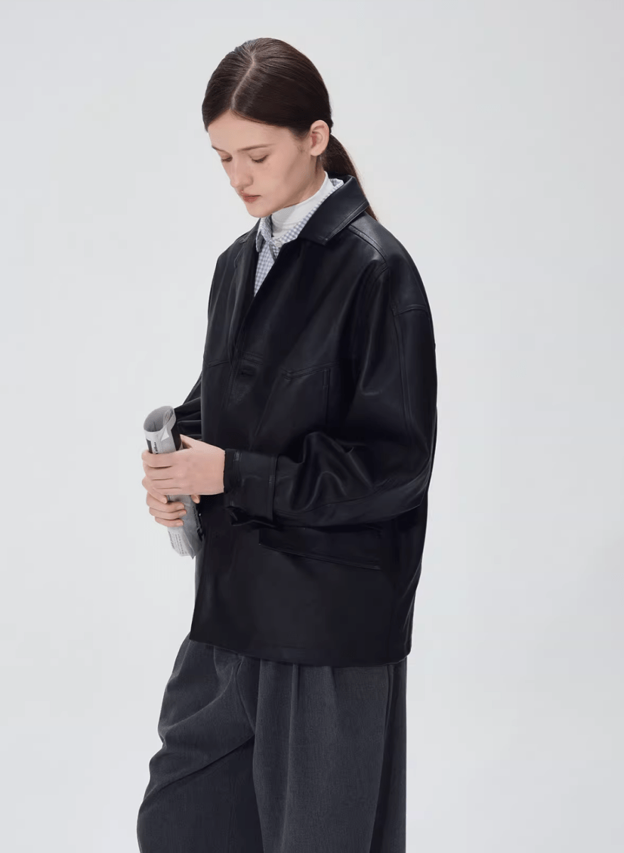 Retro PU leather jacket N5126 - ファッション通販 NNine(ナイン)