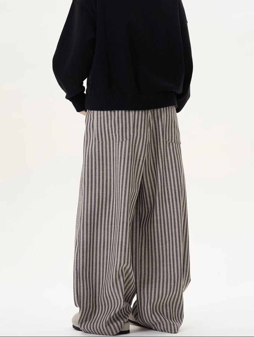 レトロストライプドレープパンツ / Retro Stripe Drape Pants N5521 - ファッション通販NNine(ナイン)