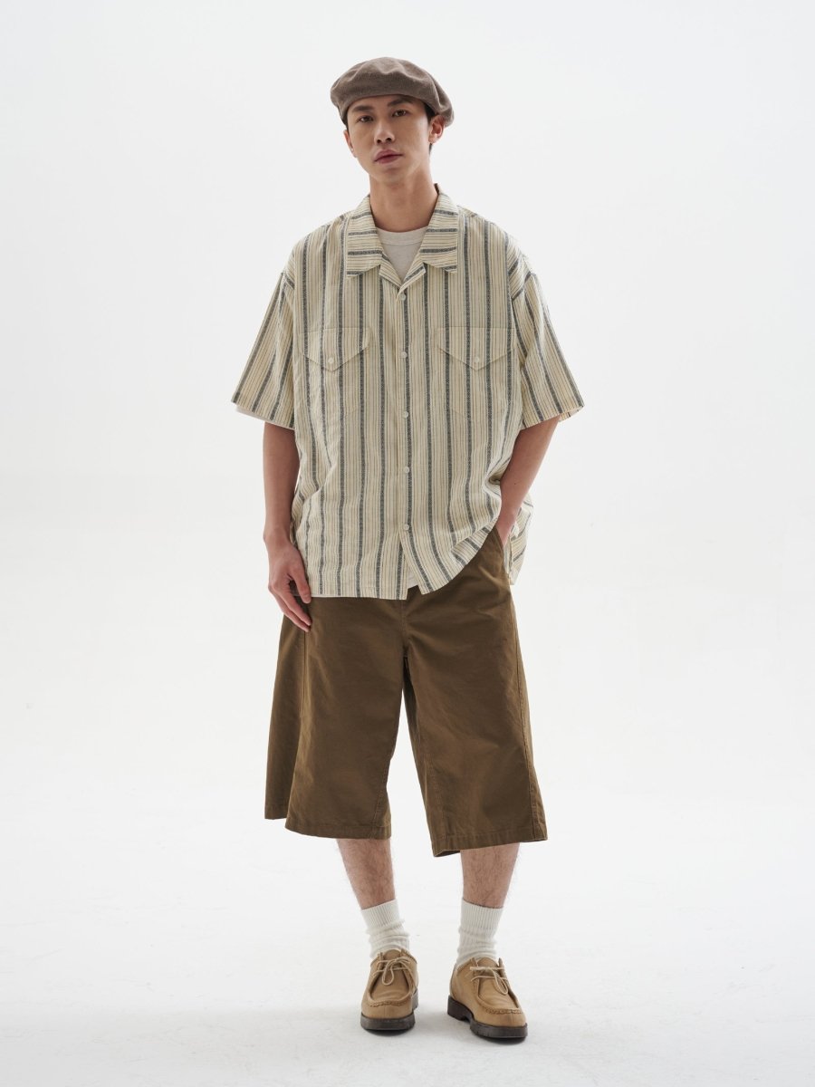 retro striped cuban shirt N3867 - NNine