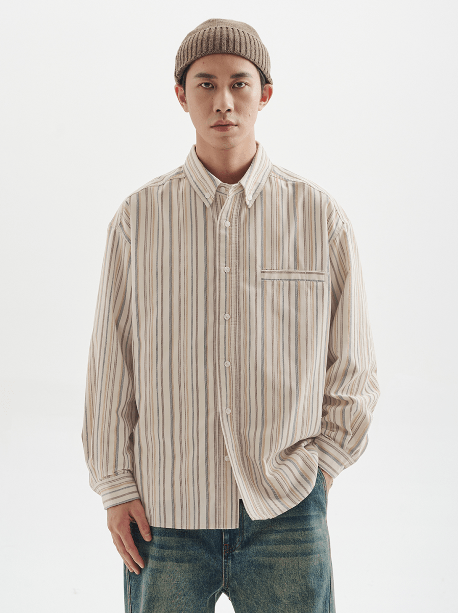 retro striped shirt N4761 - NNine