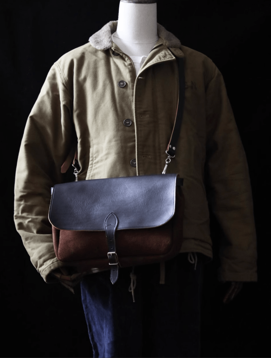 Retro Vintage Cowhide Suede Messenger Bag N5264 - ファッション通販 NNine(ナイン)