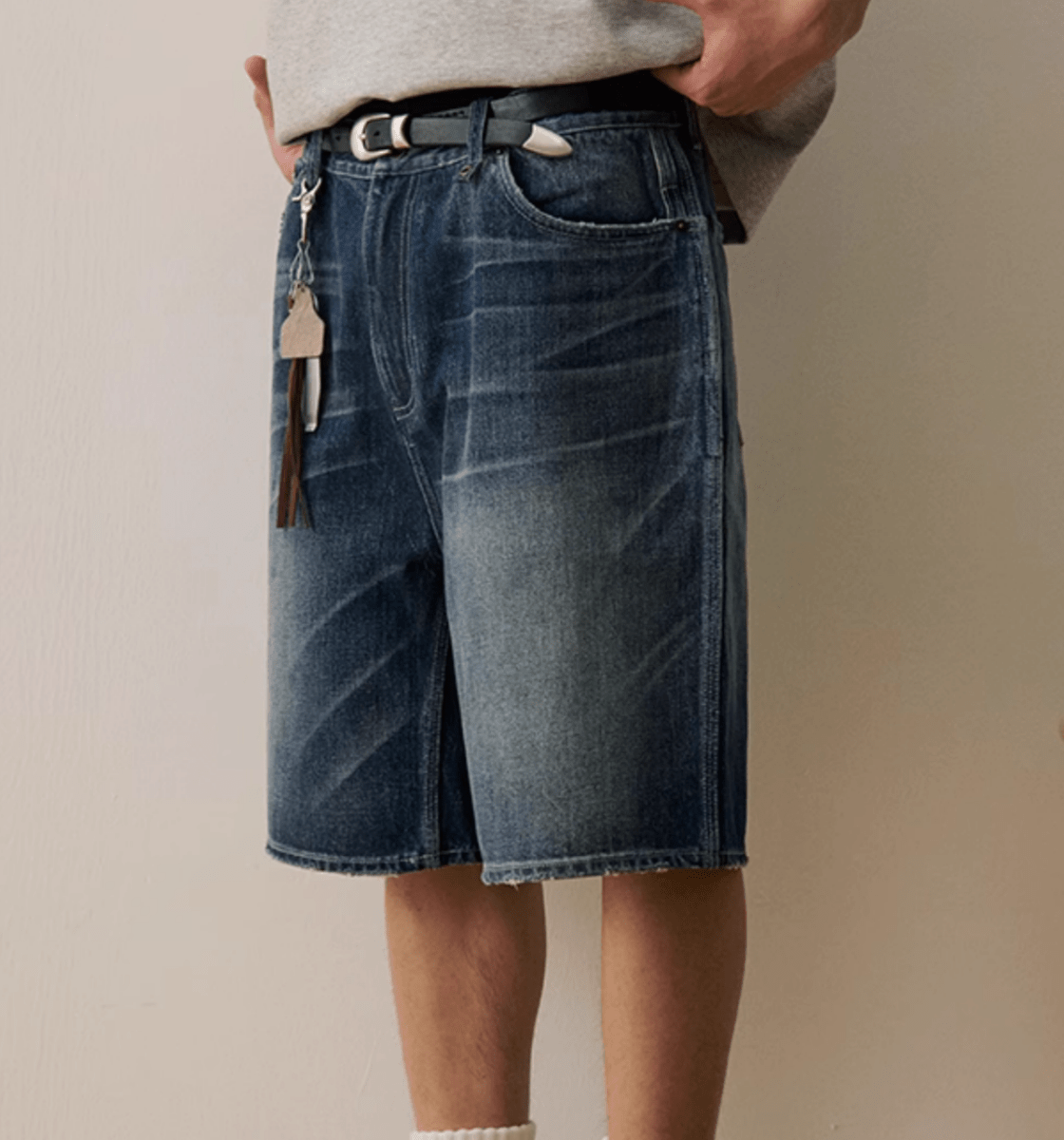 レトロウォッシュハーフデニムパンツ / Retro Wash Half Denim N5496 - ファッション通販NNine(ナイン)