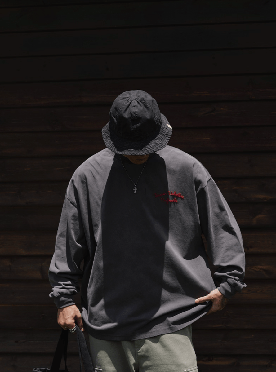 Retro Wash Long Sleeve T-Shirt N5644 - ファッション通販NNine(ナイン)