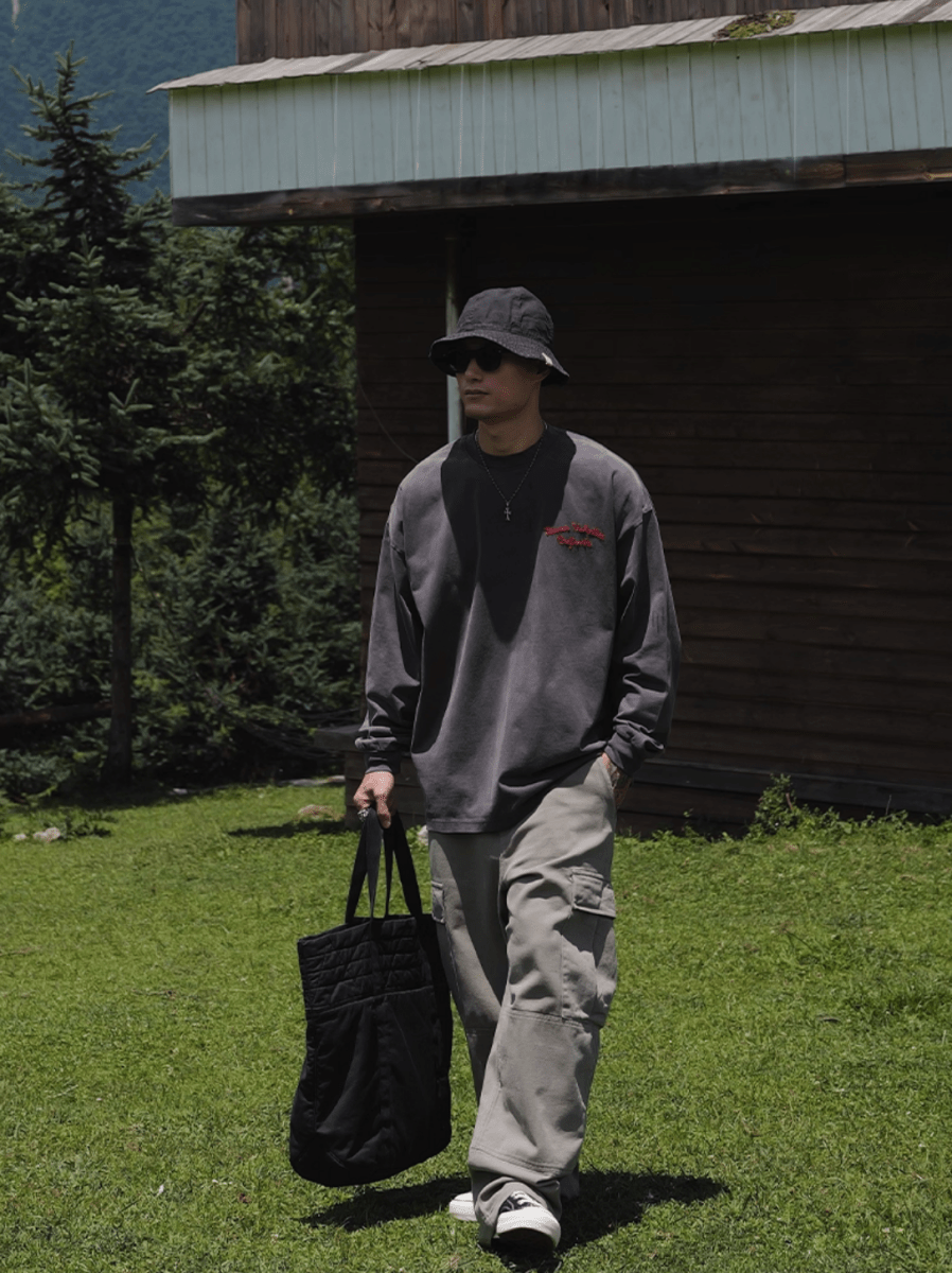 Retro Wash Long Sleeve T-Shirt N5644 - ファッション通販NNine(ナイン)