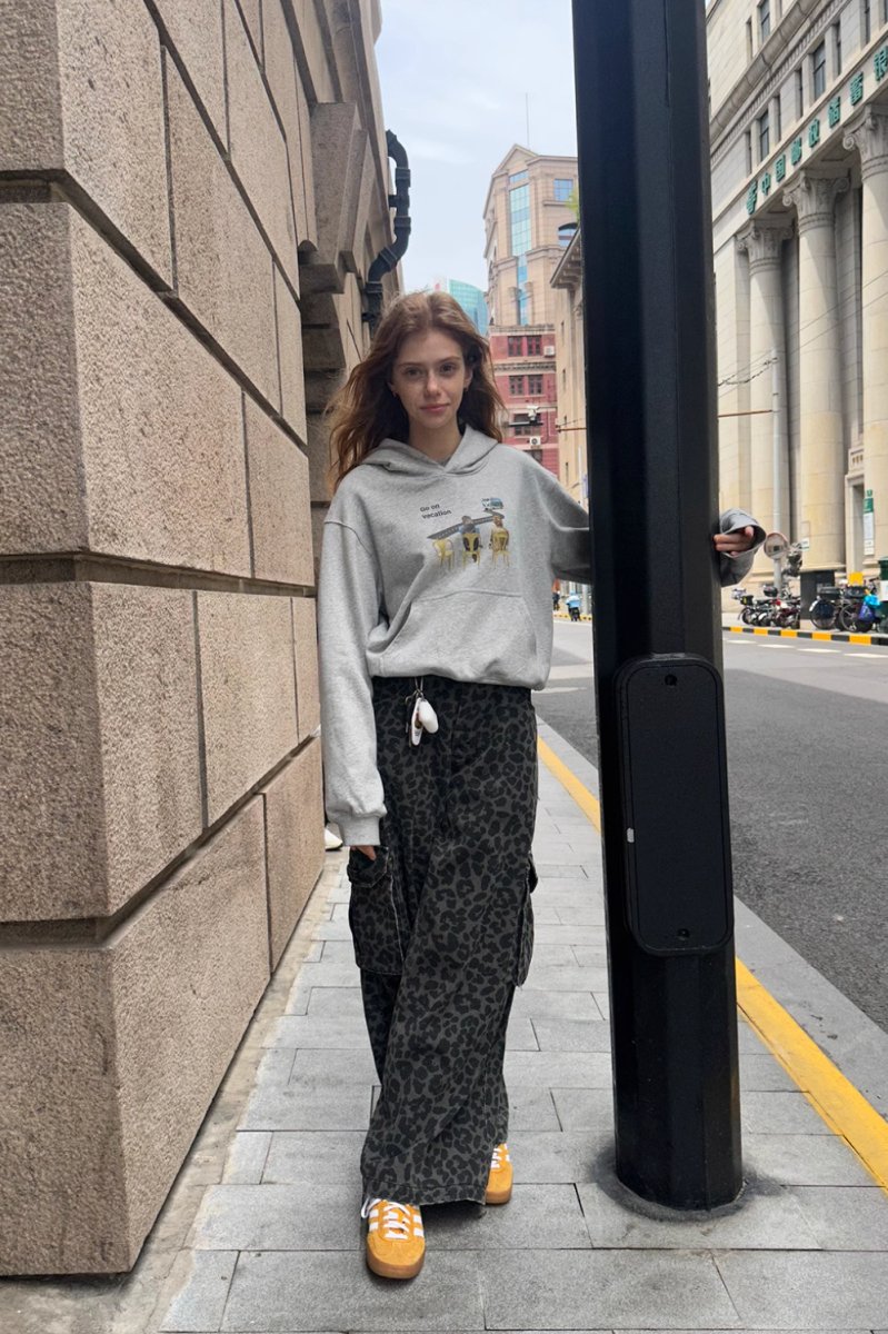 road print hoodie N4507 - NNine