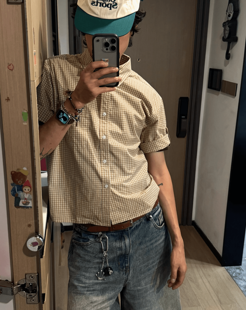 ロールアップチェックシャツ / Roll - up Check Shirt N5529 - ファッション通販NNine(ナイン)
