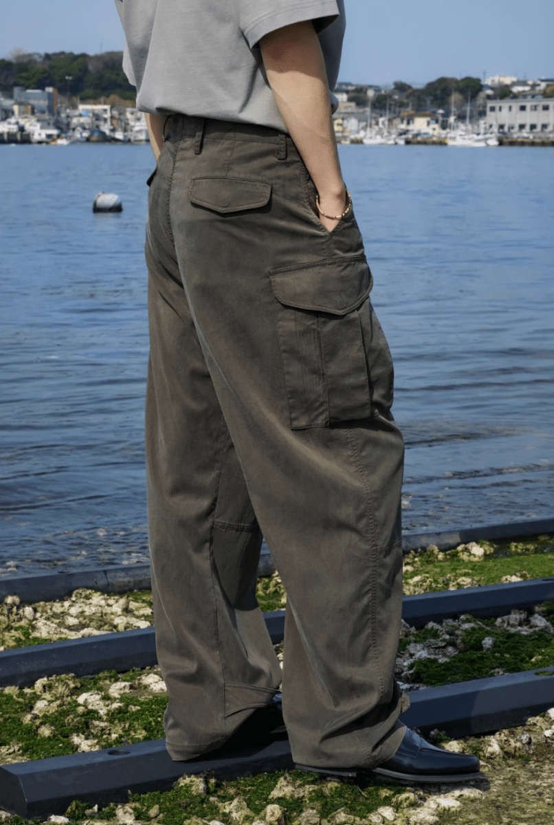サンドウォッシュカーゴパンツ ライオセル混紡 メンズ レディース / Sand Wash Cargo Pants N5494 - メンズファッション通販 NNine(ナイン)