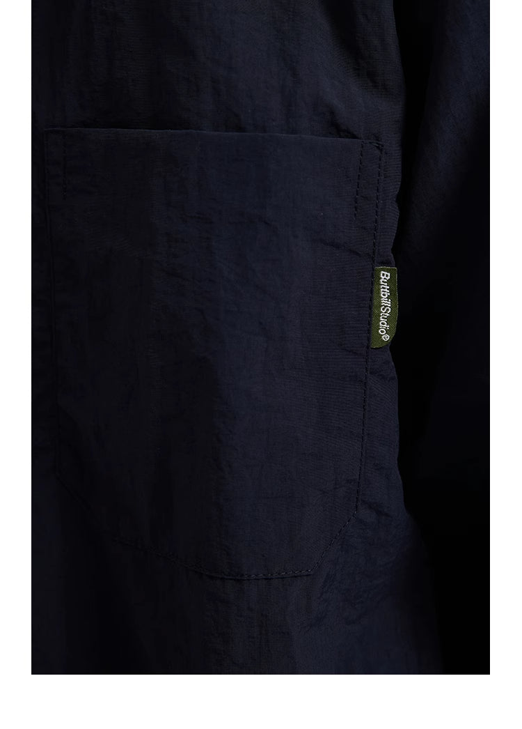 【撥水機能】short sleeve open collar shirt / ナイロンシャツ N3786 - NNine