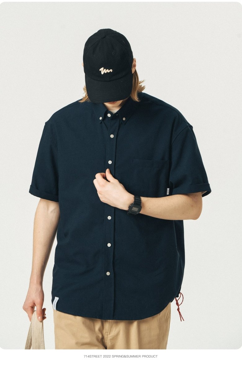 short sleeves Stripe Oxford Shirt N1820 - NNine
