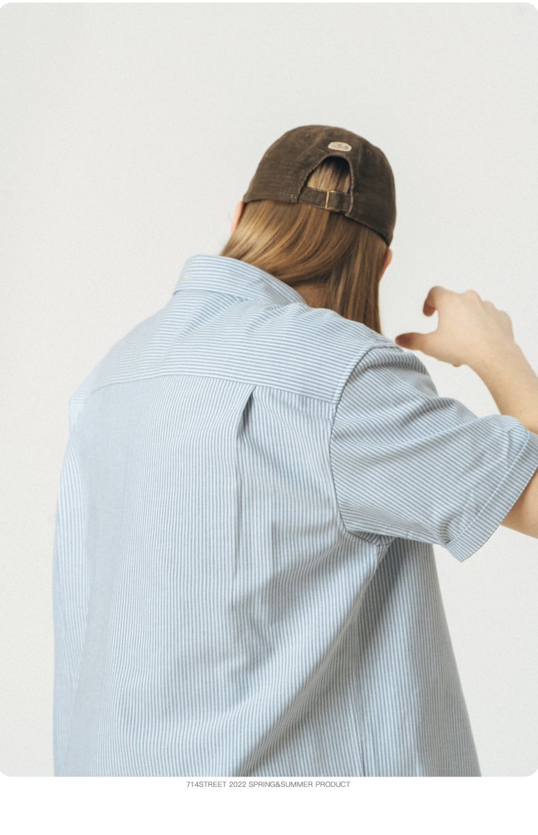 short sleeves Stripe Oxford Shirt N1820 - NNine
