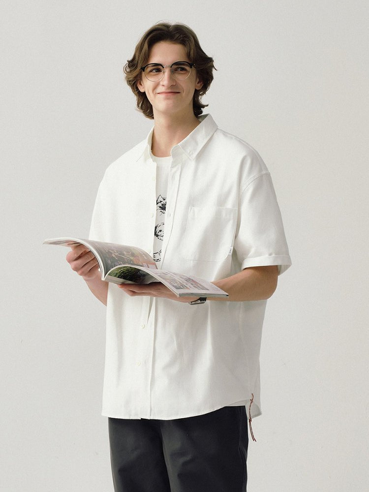 short sleeves Stripe Oxford Shirt N1820 - ファッション通販 NNine(ナイン)