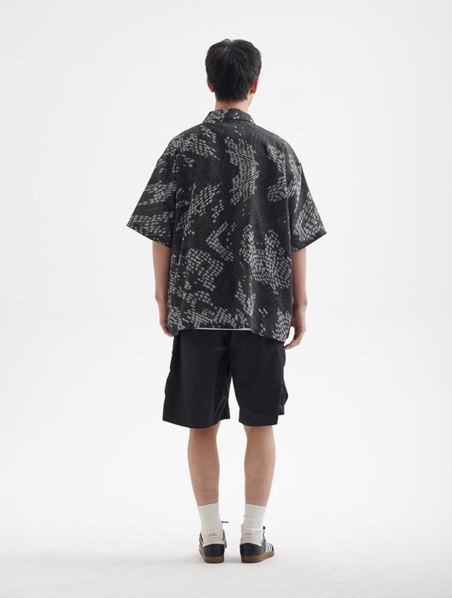 Snake Print Open Collar Shirt / スネーク柄 開襟シャツ 半袖 アニマル N5358 - ファッション通販 NNine(ナイン)