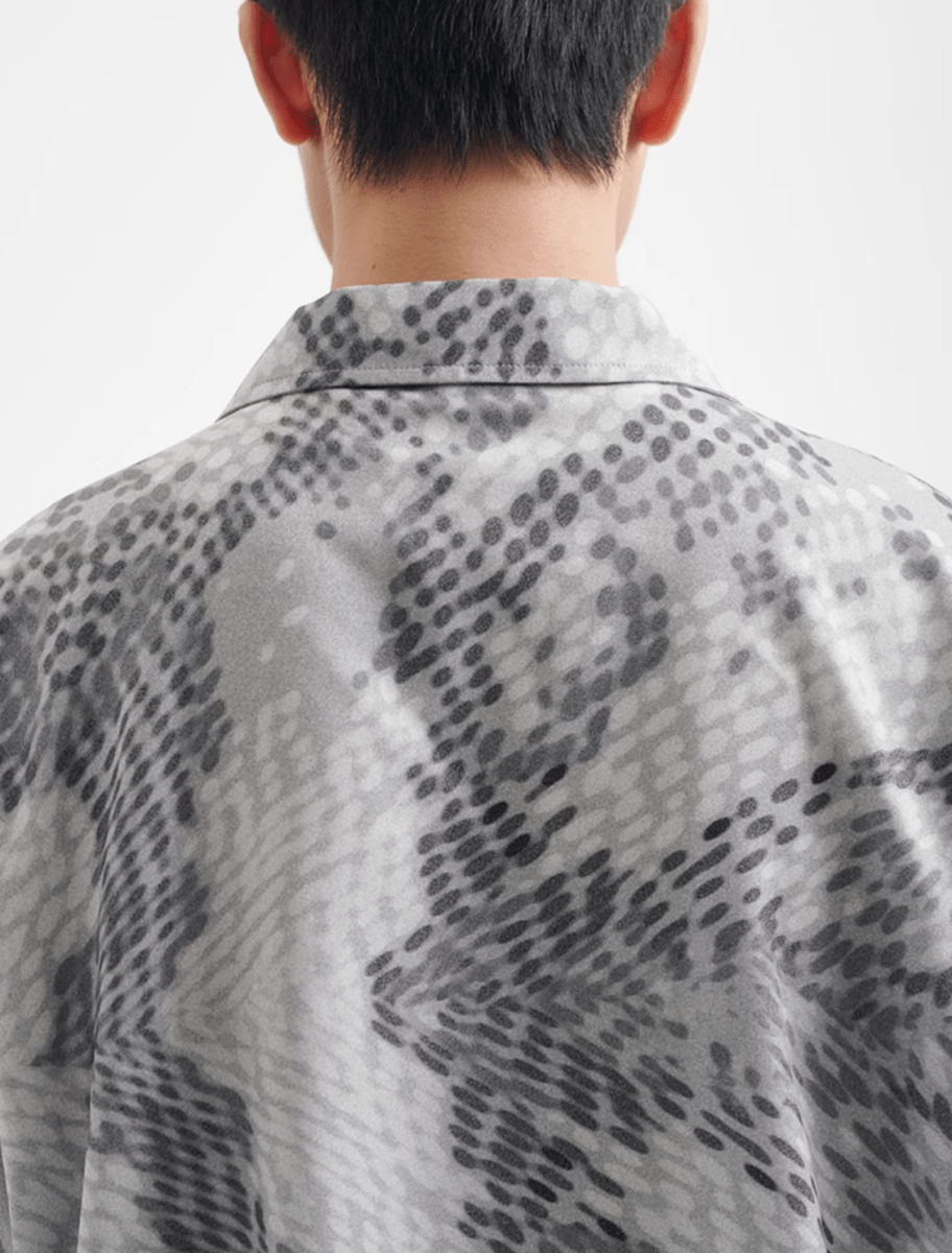 Snake Print Open Collar Shirt / スネーク柄 開襟シャツ 半袖 アニマル N5358 - ファッション通販 NNine(ナイン)