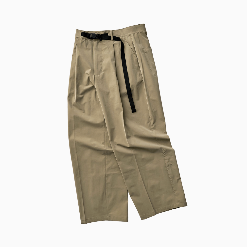 【SOLOTEX繊維】straight belt pants N5128 - ファッション通販 NNine(ナイン)