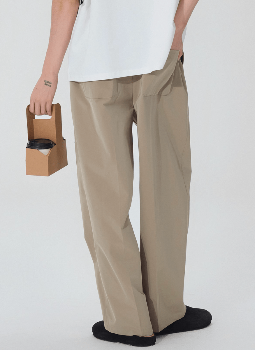 【SOLOTEX繊維】straight belt pants N5128 - ファッション通販 NNine(ナイン)
