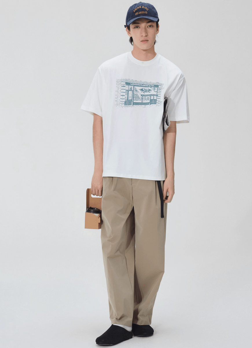 【SOLOTEX繊維】straight belt pants N5128 - ファッション通販 NNine(ナイン)