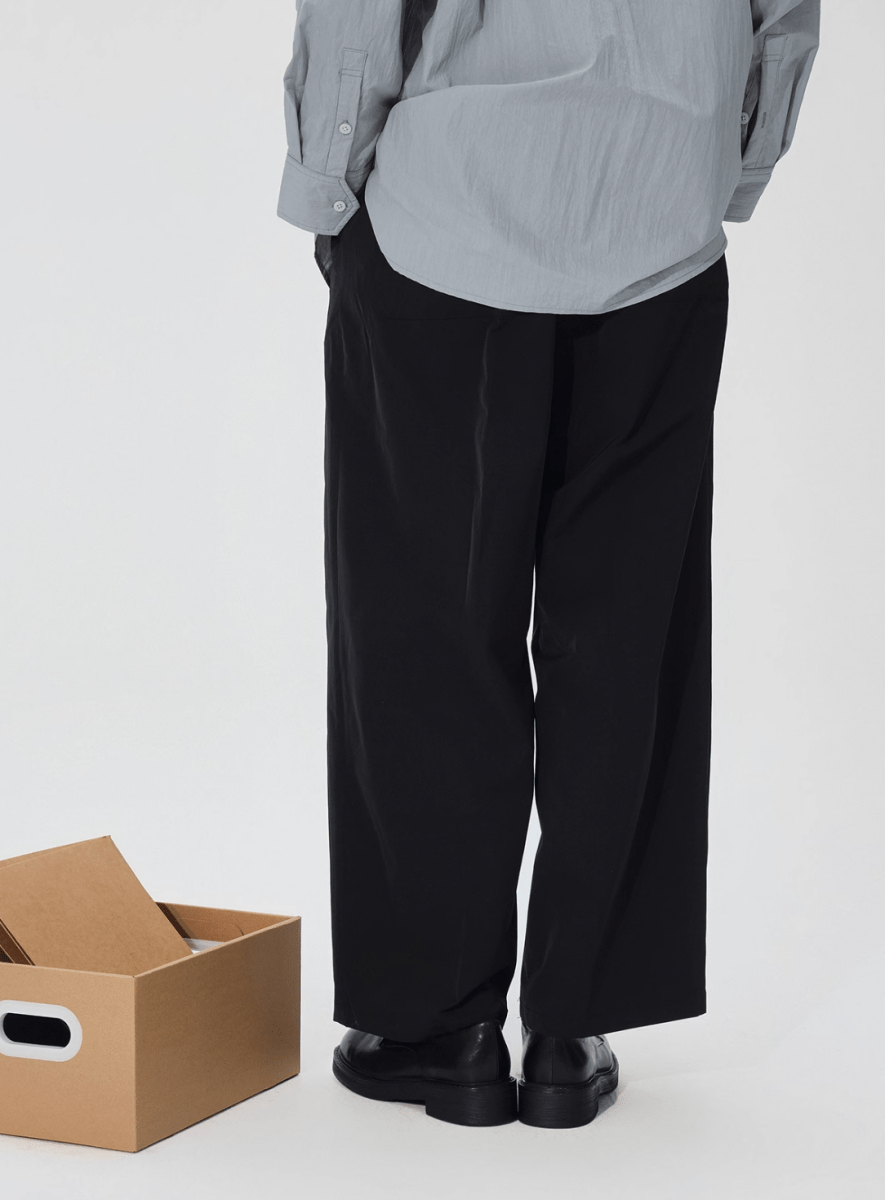 【SOLOTEX繊維】straight belt pants N5128 - ファッション通販 NNine(ナイン)