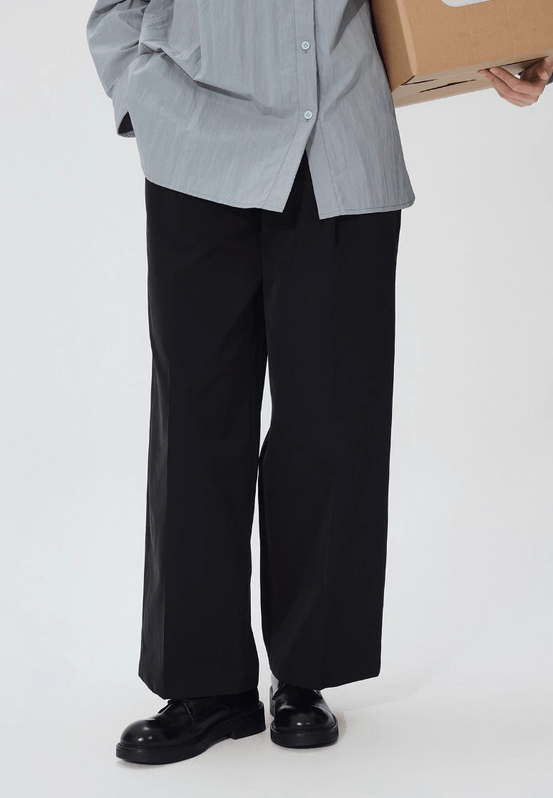【SOLOTEX繊維】straight belt pants N5128 - ファッション通販 NNine(ナイン)