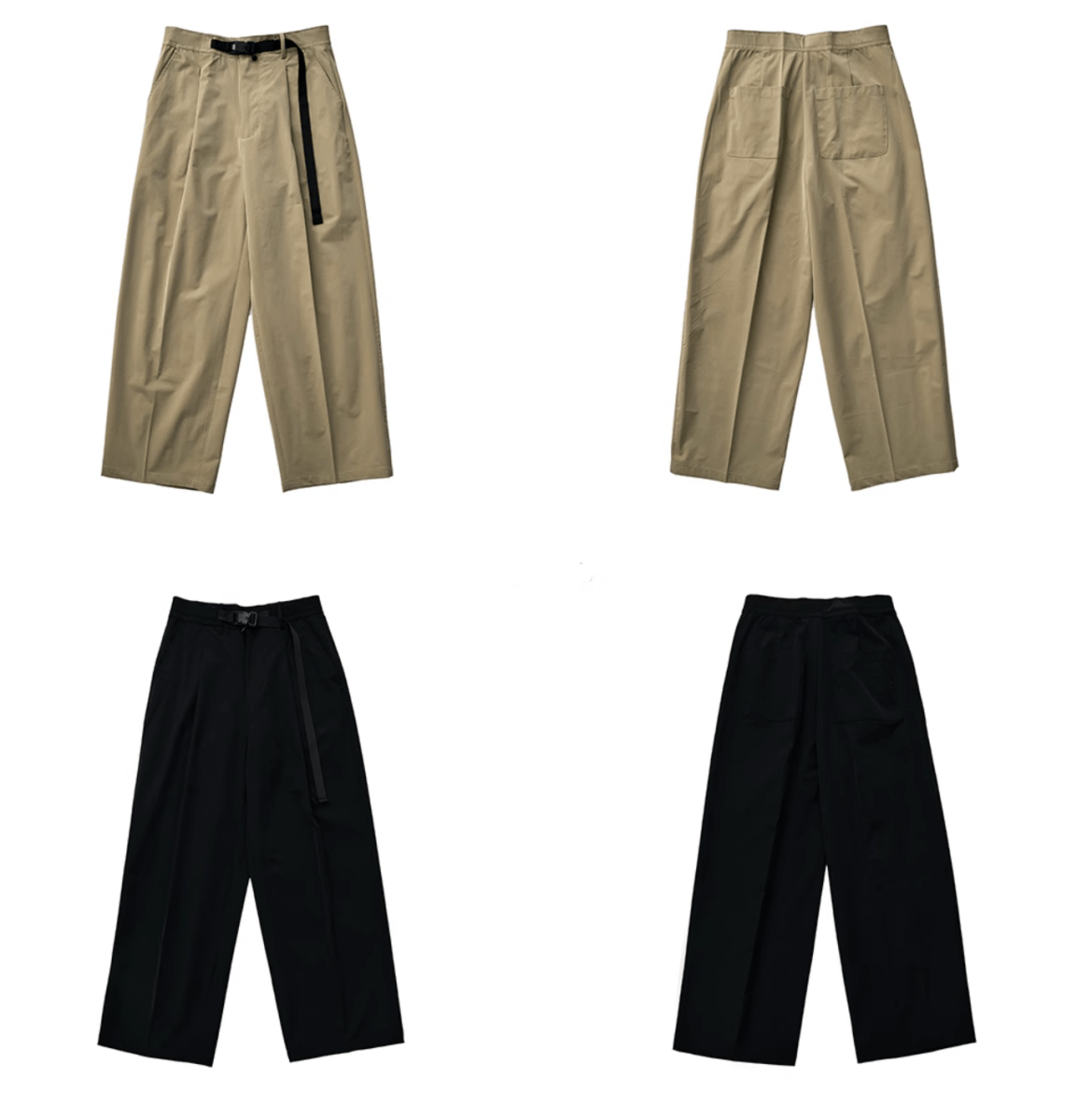 【SOLOTEX繊維】straight belt pants N5128 - ファッション通販 NNine(ナイン)