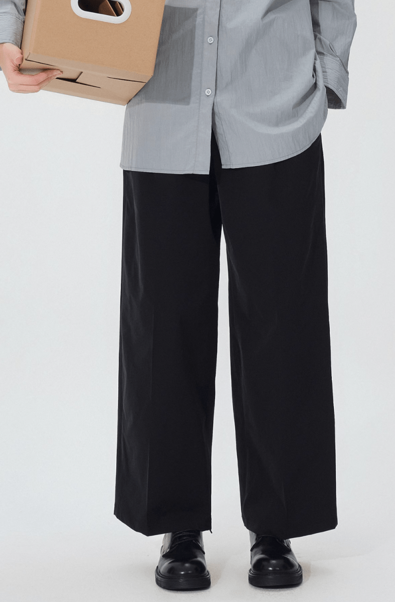 【SOLOTEX繊維】straight belt pants N5128 - ファッション通販 NNine(ナイン)