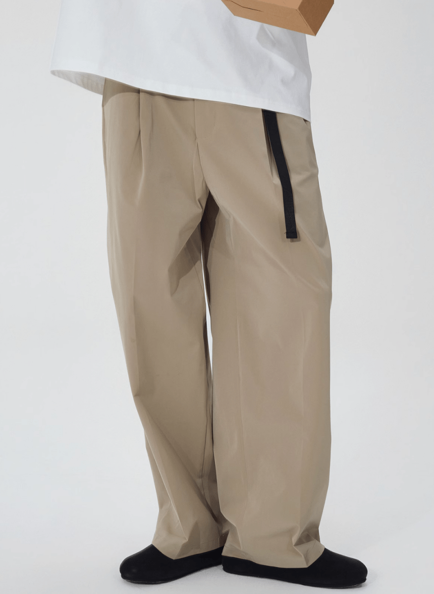 【SOLOTEX繊維】straight belt pants N5128 - ファッション通販 NNine(ナイン)