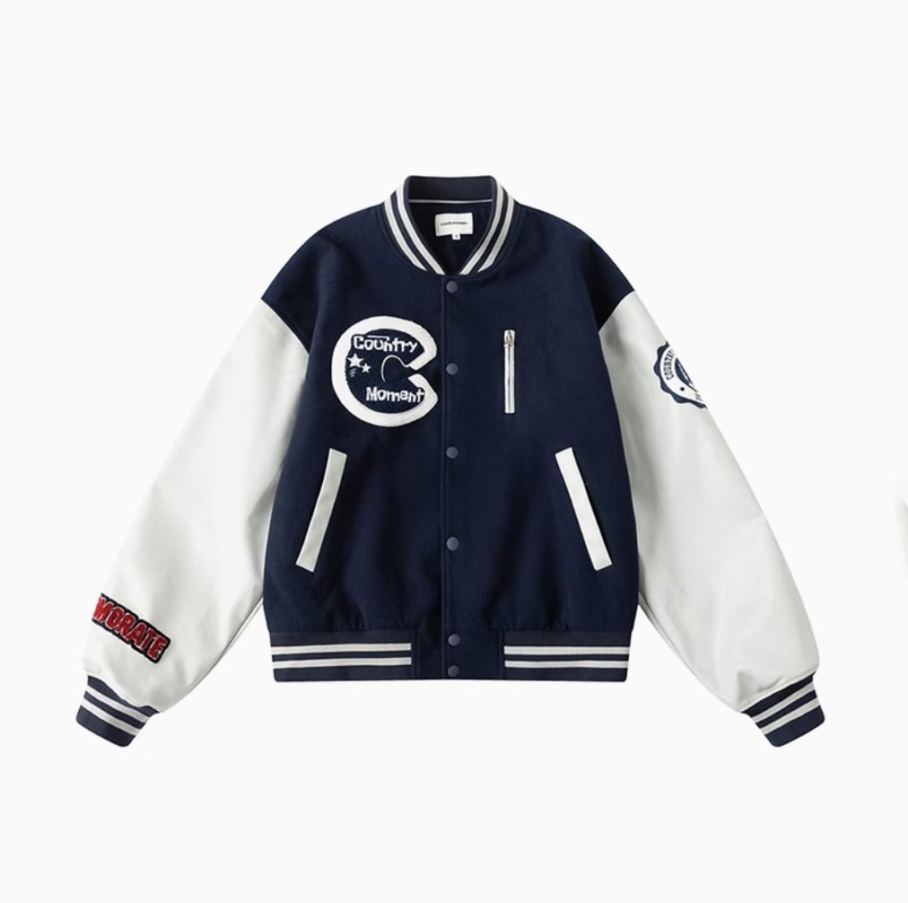 stadium jumper / embroidered jumper with sleeve padding N4501