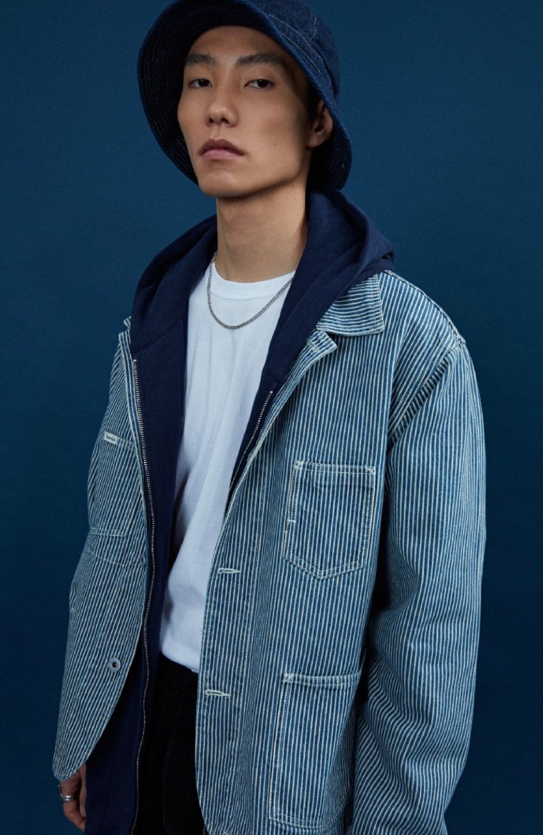 striped retro work jacket N3316 - NNine