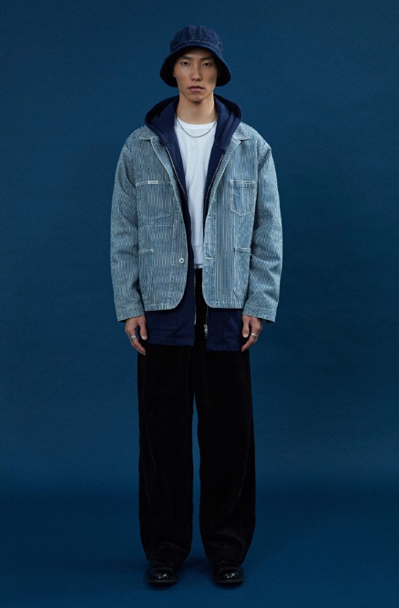 striped retro work jacket N3316 - NNine