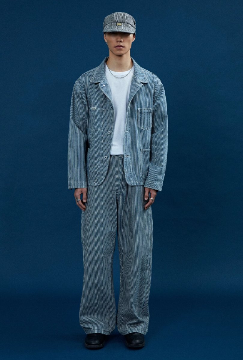 striped retro work jacket N3316 - NNine